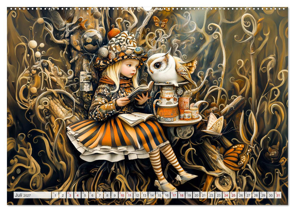 Magische Wesen im Zauberland - Fantasie-Tiere im Steampunk-Kalender (CALVENDO Premium Wandkalender 2027)