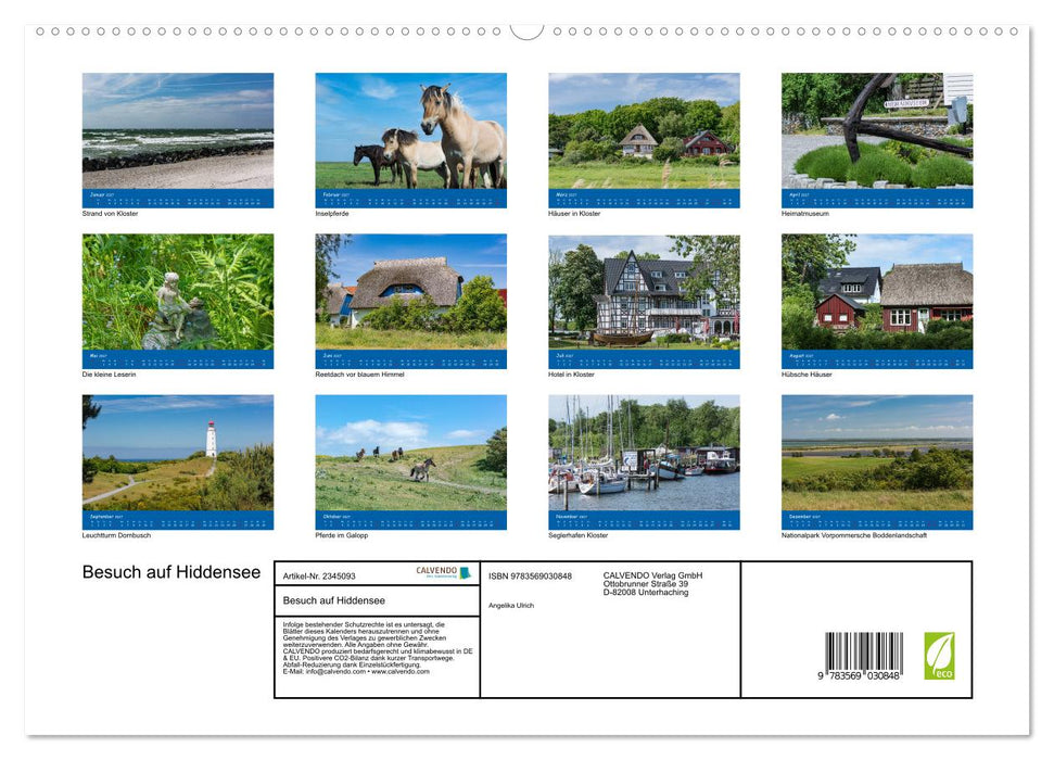 Besuch auf Hiddensee (CALVENDO Premium Wandkalender 2027)