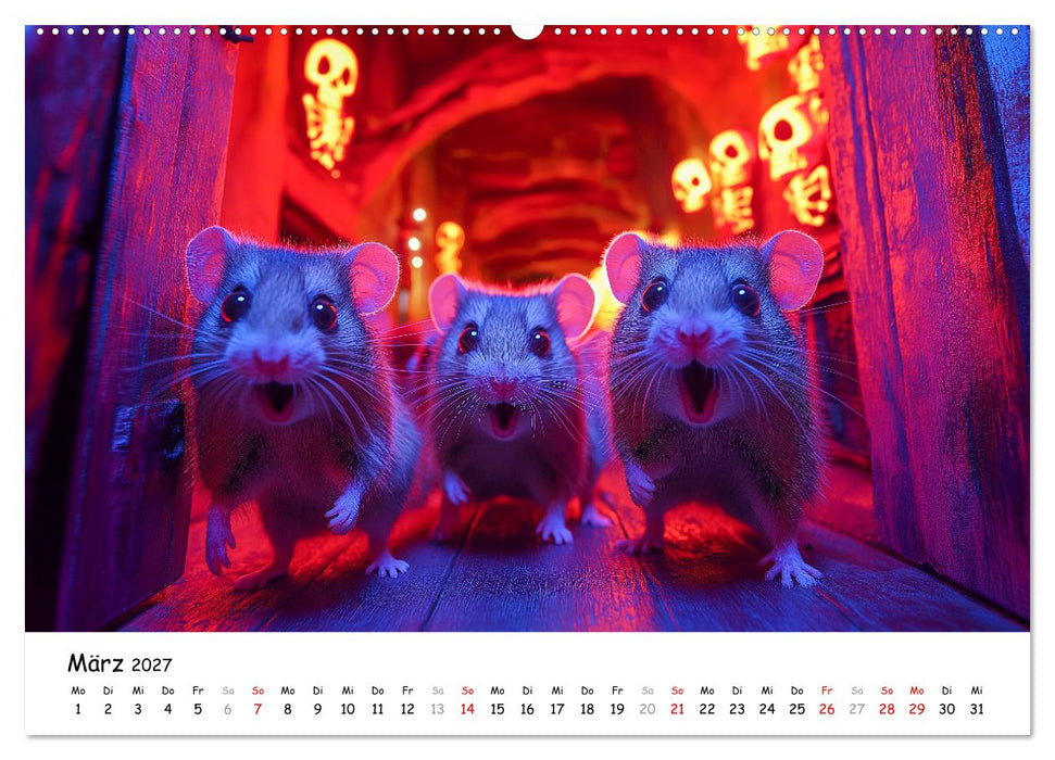 Hamster im Freizeitpark - Lustiger Kalender mit Jahrmarkt-Motiven (CALVENDO Wandkalender 2027)
