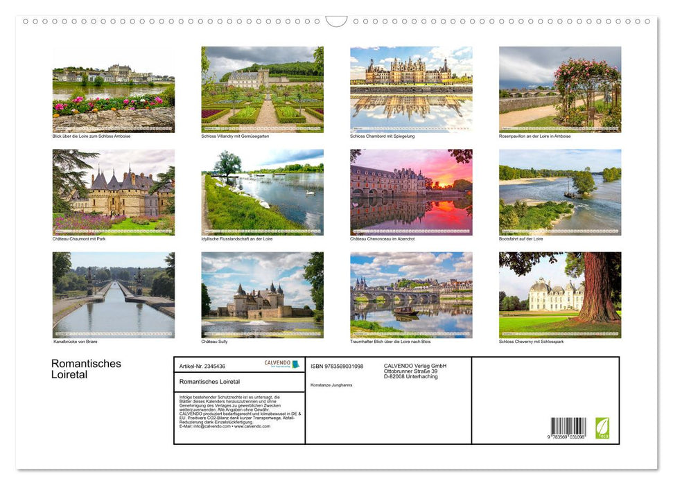Romantisches Loiretal (CALVENDO Wandkalender 2027)