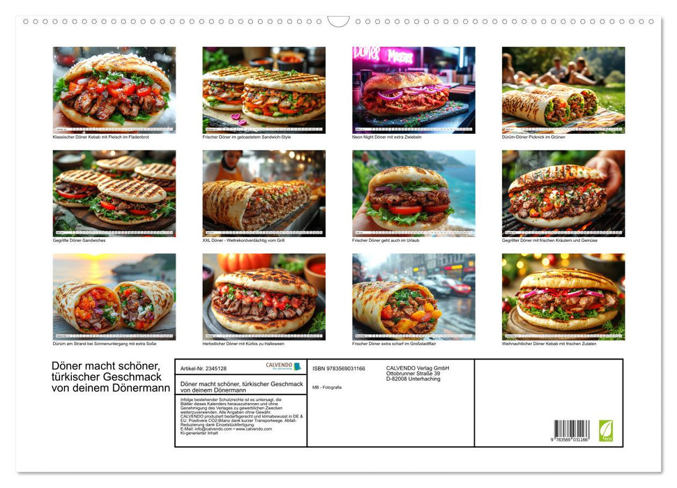 Döner macht schöner, türkischer Geschmack von deinem Dönermann (CALVENDO Wandkalender 2027)
