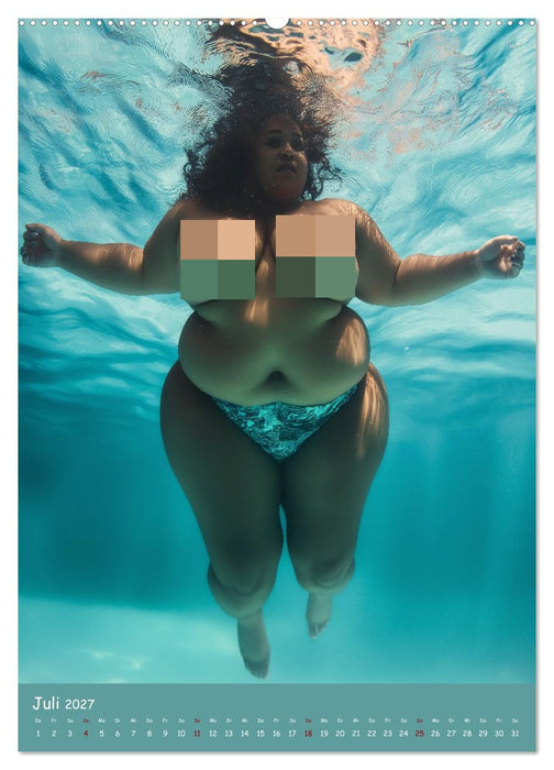 Curvy Pin-up Girls - Verführerische Rundungen am Pool (CALVENDO Premium Wandkalender 2027)