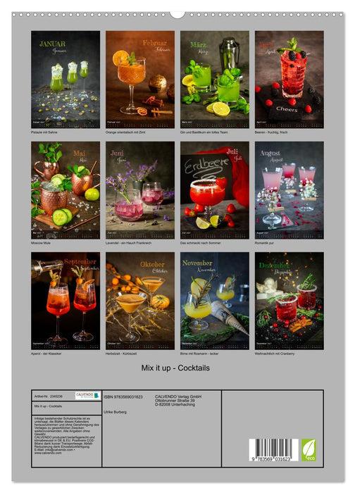 Mix it up - Cocktails (CALVENDO Premium Wandkalender 2027)