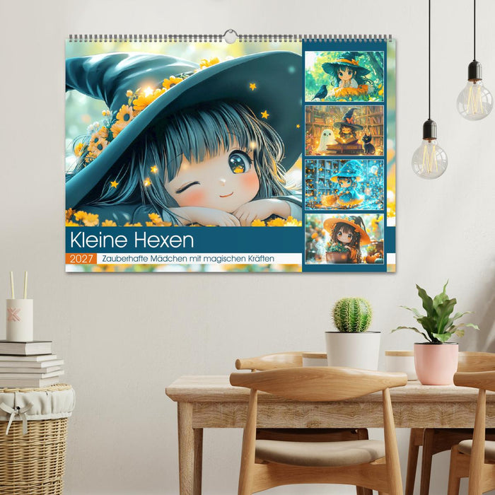 Kleine Hexen. Zauberhafte Mädchen mit magischen Kräften (CALVENDO Wandkalender 2027)