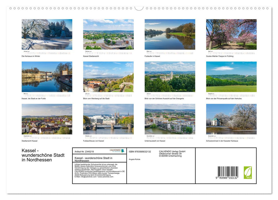 Kassel - wunderschöne Stadt in Nordhessen (CALVENDO Premium Wandkalender 2027)