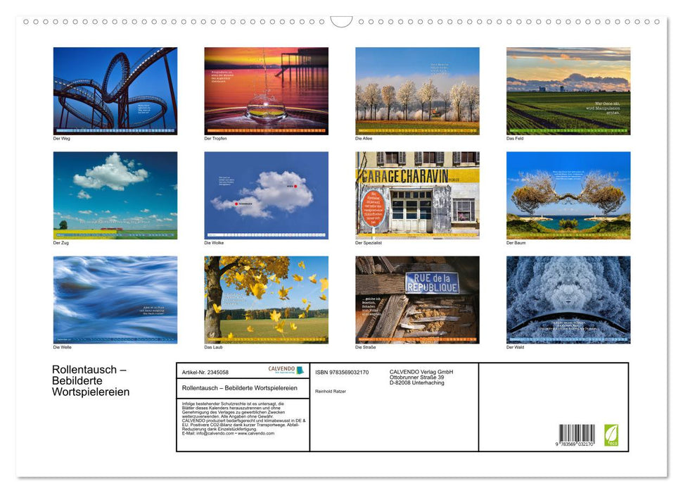 Rollentausch – Bebilderte Wortspielereien (CALVENDO Wandkalender 2027)