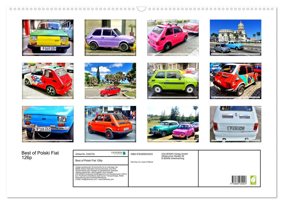 Best of Polski Fiat 126p (CALVENDO Wandkalender 2027)