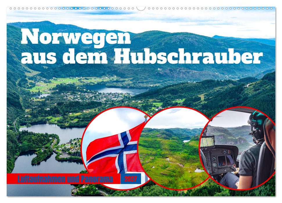 Norwegen aus dem Hubschrauber - Luftaufnahmen und Panorama (CALVENDO Wandkalender 2027)