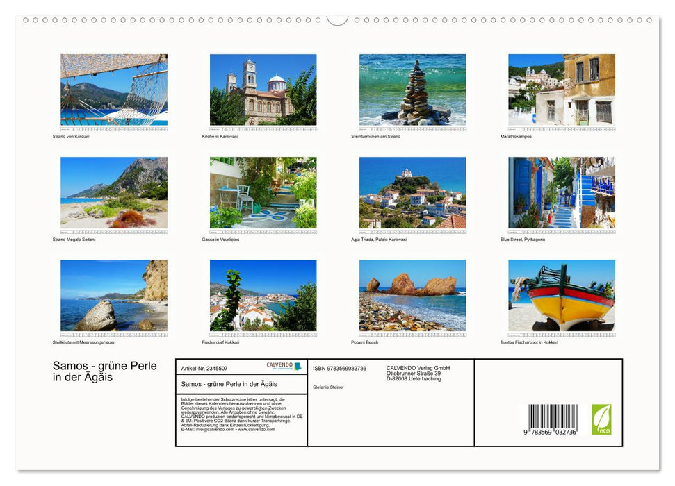 Samos - grüne Perle in der Ägäis (CALVENDO Premium Wandkalender 2027)