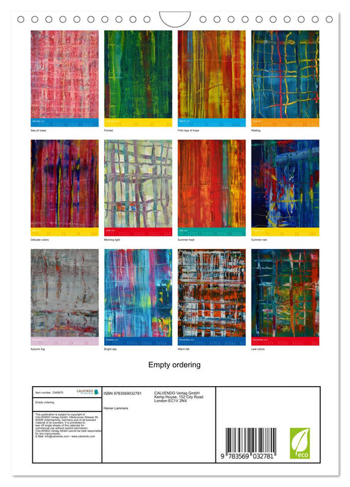 Empty ordering (CALVENDO Monthly Calendar 2027)