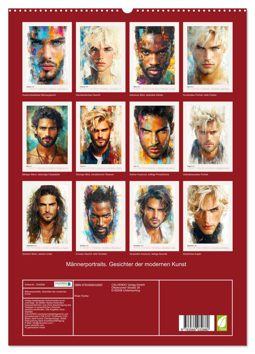Männerportraits. Gesichter der modernen Kunst (CALVENDO Premium Wandkalender 2027)