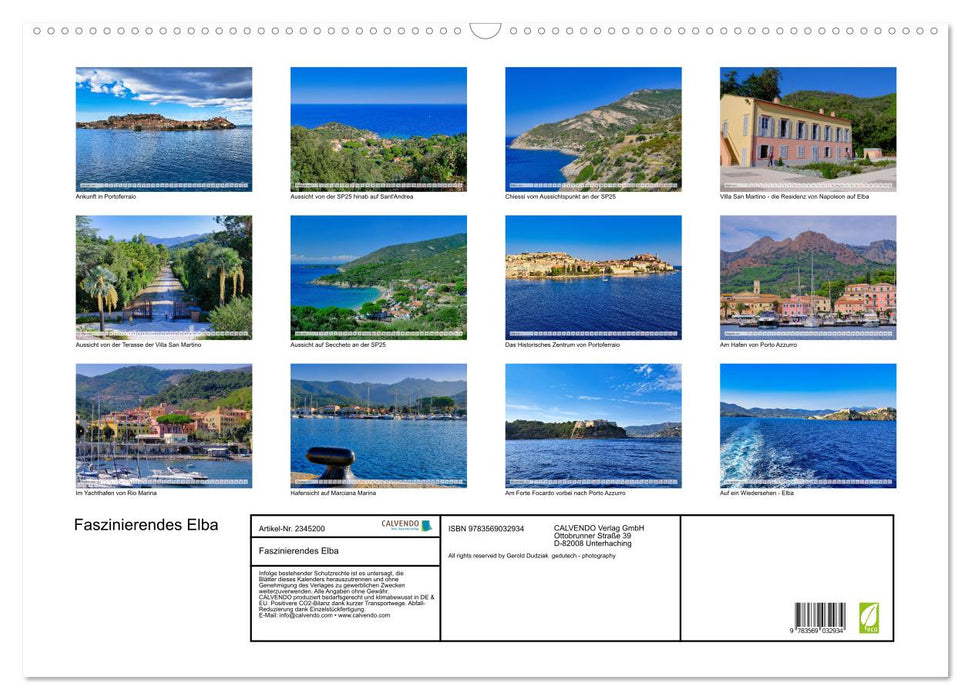 Faszinierendes Elba (CALVENDO Wandkalender 2027)
