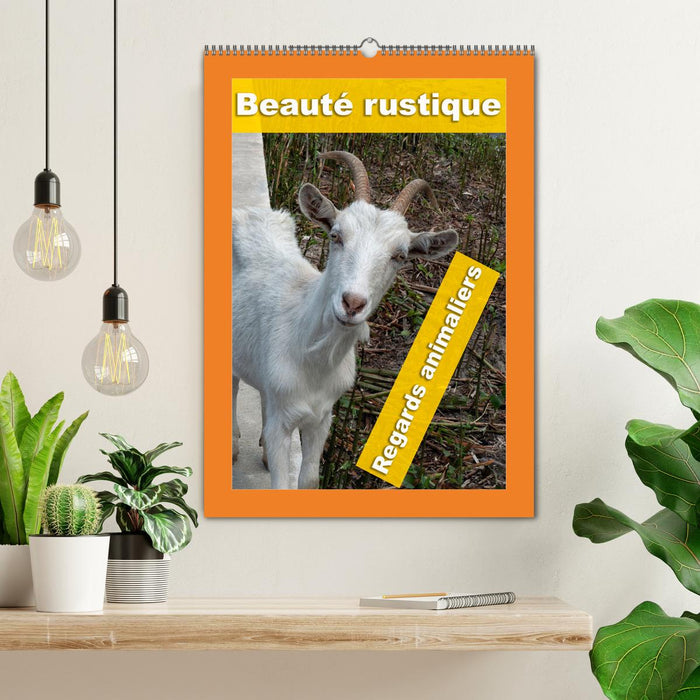 Beauté rustique Regards animaliers (CALVENDO Calendrier mensuel 2027)