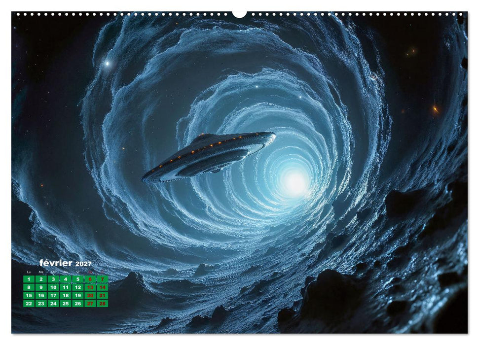 À travers l'univers-L'incroyable voyage (CALVENDO Calendrier mensuel 2027)