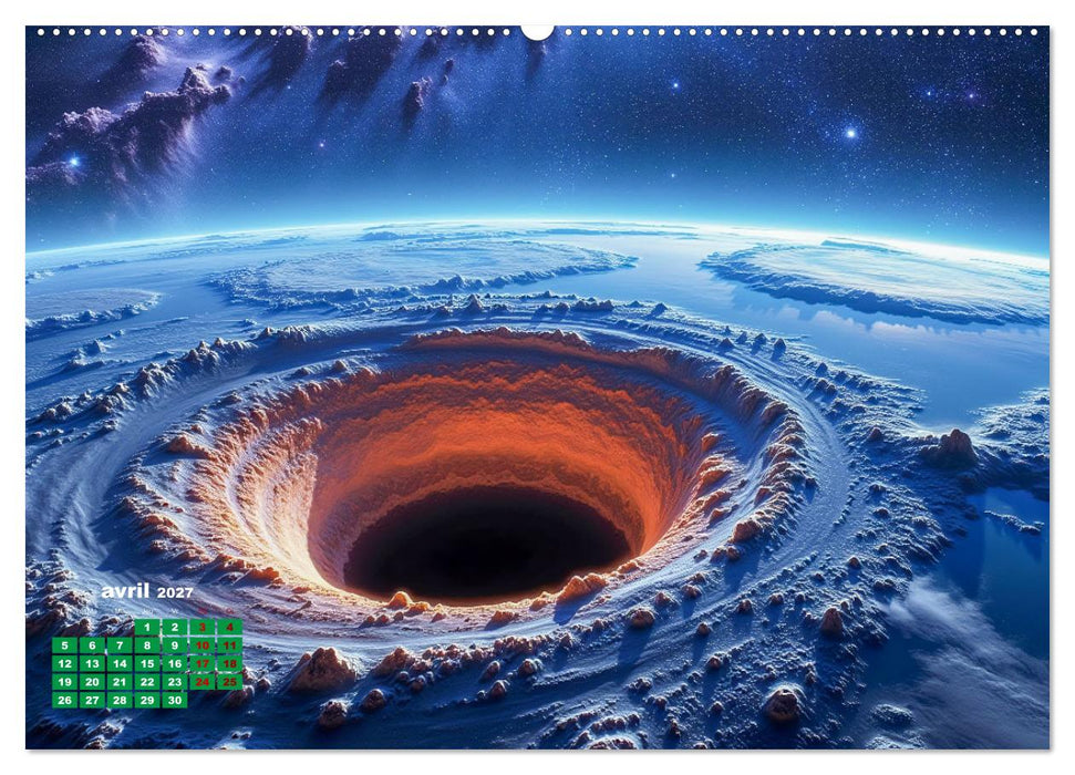 À travers l'univers-L'incroyable voyage (CALVENDO Calendrier mensuel 2027)