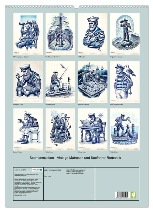 Seemannsleben - Vintage Matrosen und Seefahrer-Romantik (CALVENDO Wandkalender 2027)