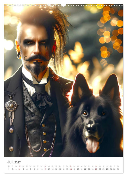 Schatten und Stil - KI Männer im Gothic Stil (CALVENDO Premium Wandkalender 2027)