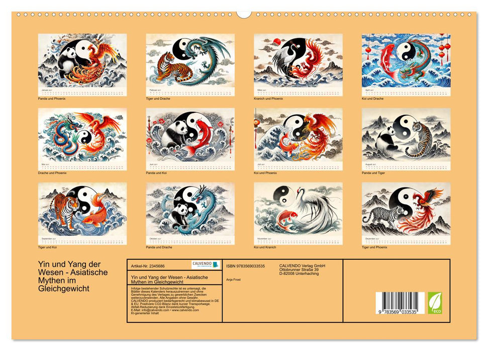 Yin und Yang der Wesen - Asiatische Mythen im Gleichgewicht (CALVENDO Premium Wandkalender 2027)