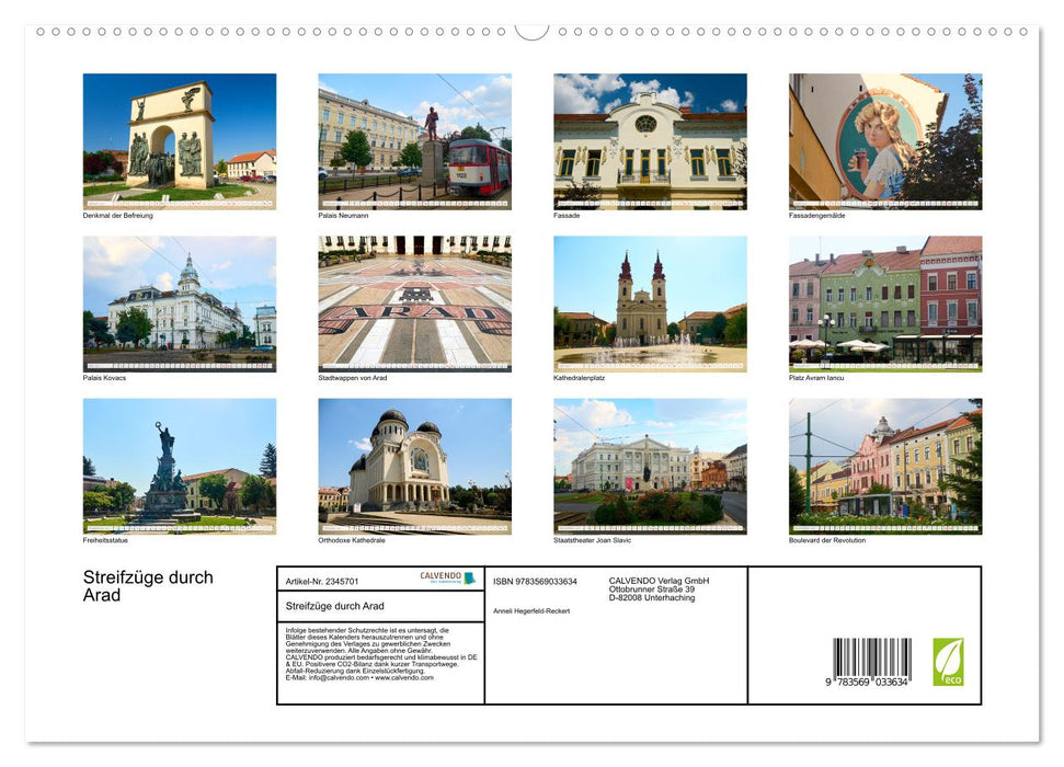 Streifzüge durch Arad (CALVENDO Premium Wandkalender 2027)