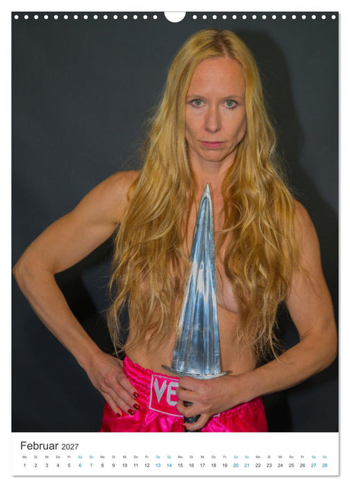 female fighter - Kampfsportlerinnen - pink shorts (CALVENDO Wandkalender 2027)