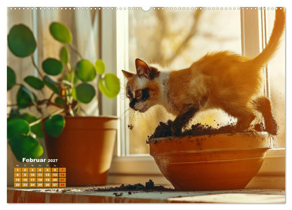 Momente eines Katzenbesitzers - Chaos der Samtpfoten (CALVENDO Premium Wandkalender 2027)
