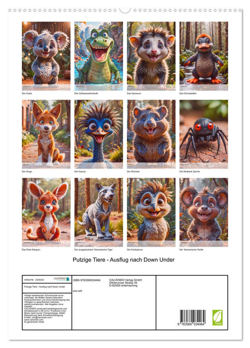 Putzige Tiere - Ausflug nach Down Under (CALVENDO Premium Wandkalender 2027)