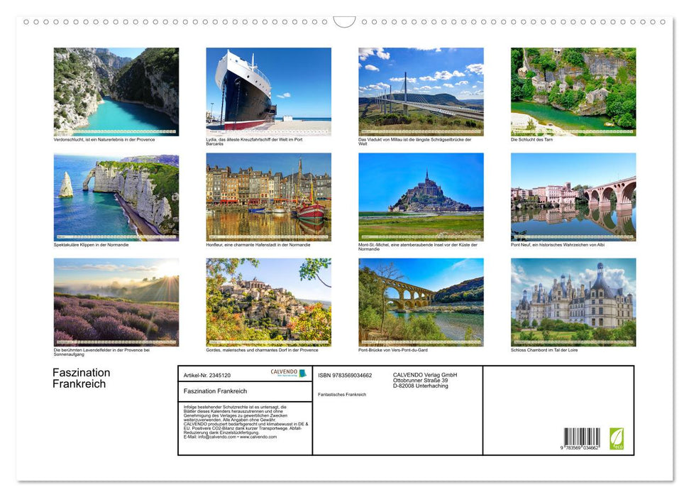 Faszination Frankreich (CALVENDO Wandkalender 2027)
