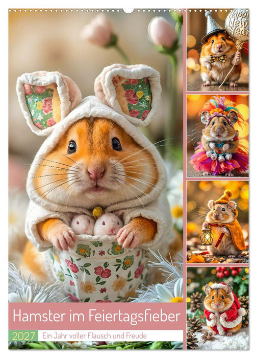 Hamster im Feiertagsfieber - Ein Jahr voller Flausch und Freude (CALVENDO Wandkalender 2027)