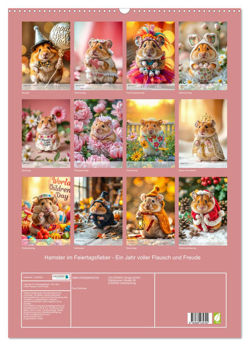 Hamster im Feiertagsfieber - Ein Jahr voller Flausch und Freude (CALVENDO Wandkalender 2027)