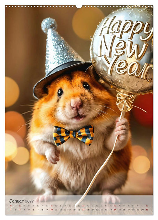Hamster im Feiertagsfieber - Ein Jahr voller Flausch und Freude (CALVENDO Wandkalender 2027)