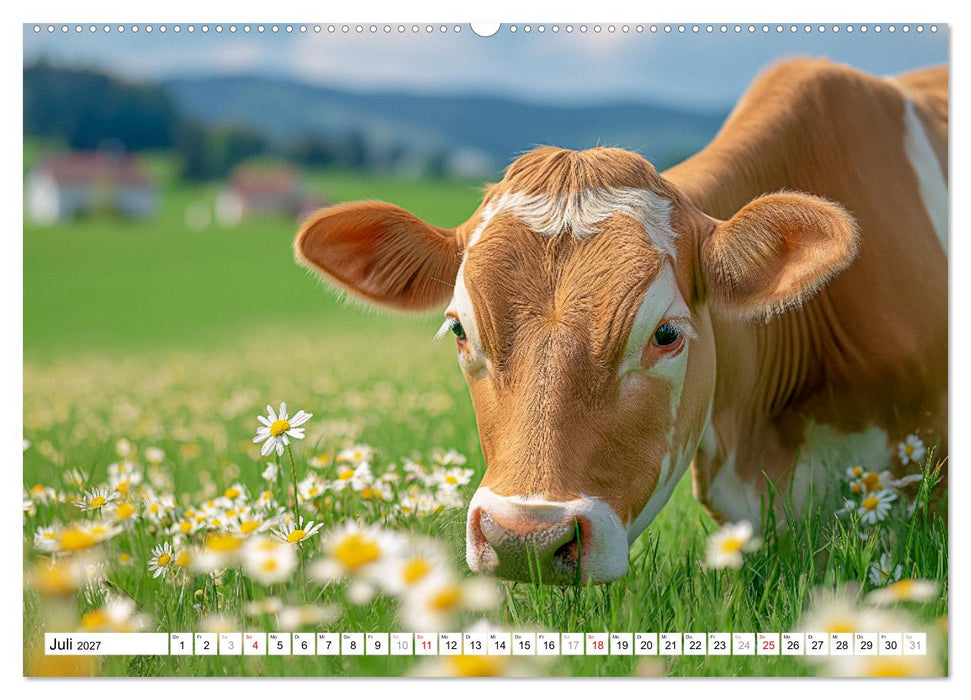 KÜHE AUF DER ALM – Der Kalender aus Bayern (CALVENDO Premium Wandkalender 2027)