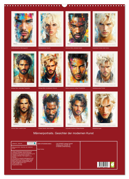 Männerportraits. Gesichter der modernen Kunst (CALVENDO Wandkalender 2027)
