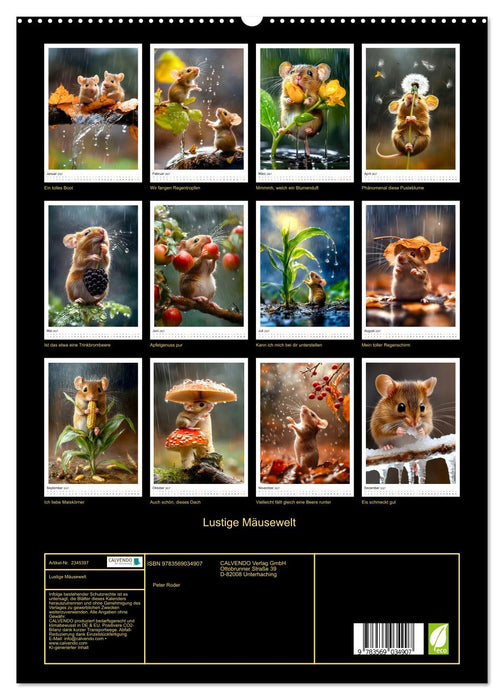 Lustige Mäusewelt (CALVENDO Premium Wandkalender 2027)