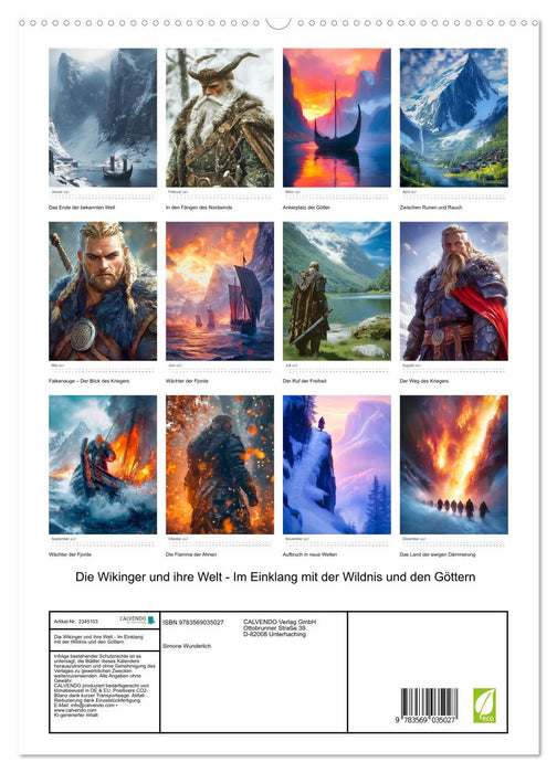 Die Wikinger und ihre Welt - Im Einklang mit der Wildnis und den Göttern (CALVENDO Premium Wandkalender 2027)
