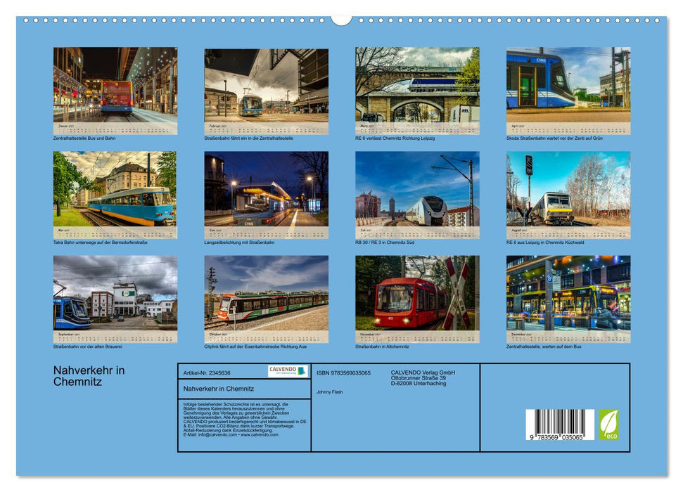 Nahverkehr in Chemnitz (CALVENDO Premium Wandkalender 2027)