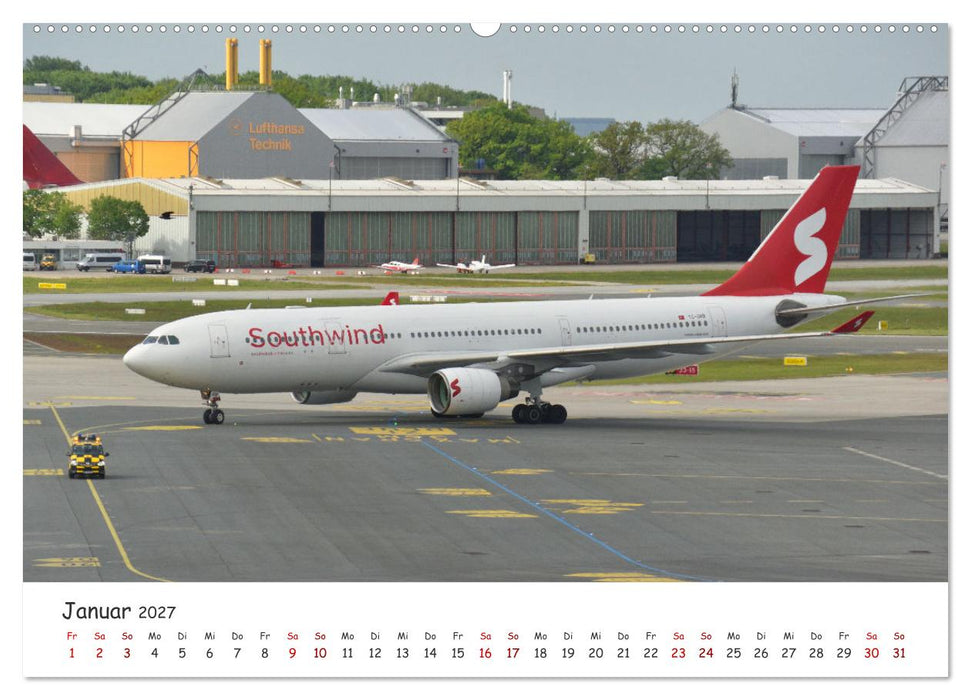 Flugzeuge auf Europas Flughäfen (CALVENDO Premium Wandkalender 2027)