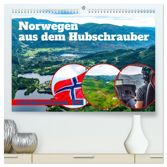Norwegen aus dem Hubschrauber - Luftaufnahmen und Panorama (CALVENDO Premium Wandkalender 2027)
