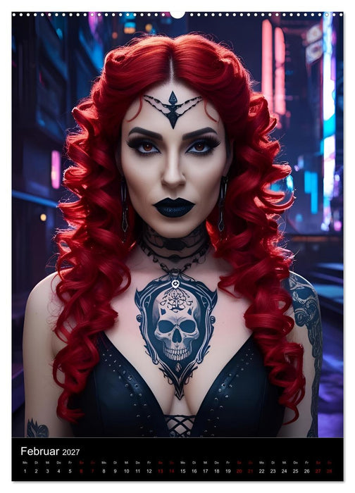 Die Hexen von Cyberpunk City (CALVENDO Premium Wandkalender 2027)