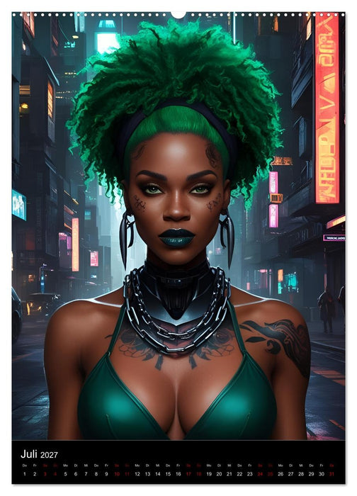 Die Hexen von Cyberpunk City (CALVENDO Premium Wandkalender 2027)