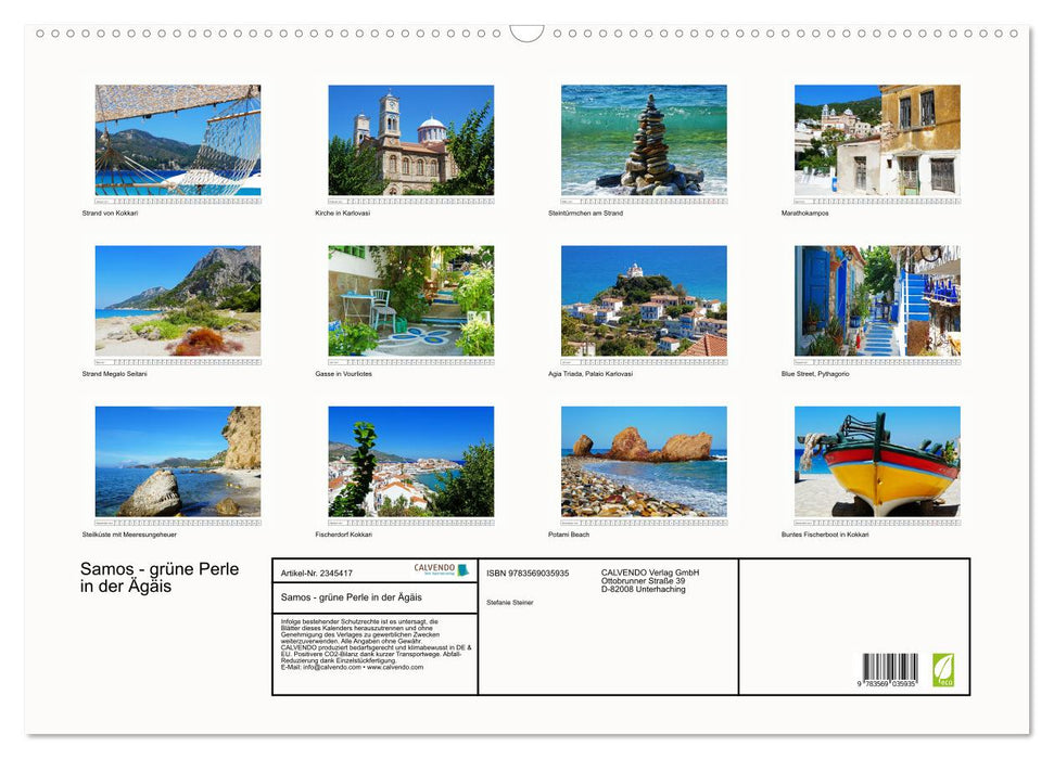 Samos - grüne Perle in der Ägäis (CALVENDO Wandkalender 2027)