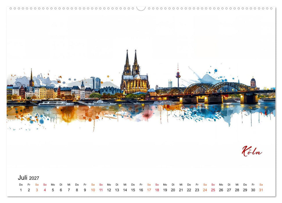 Skylines exklusiv (CALVENDO Premium Wandkalender 2027)