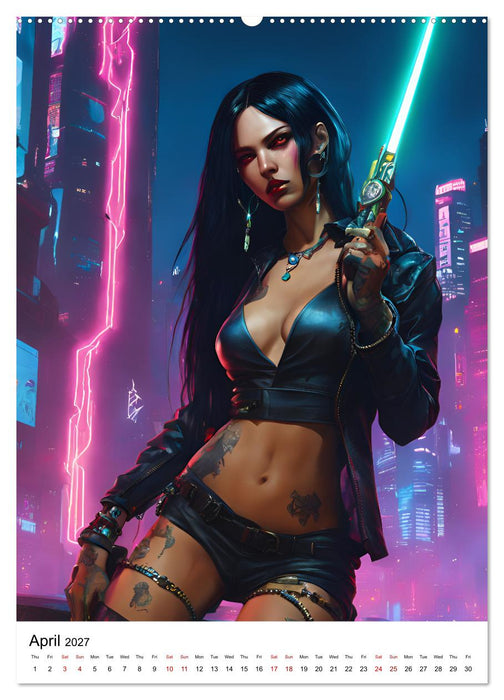 The Witches of Cyberpunk City (CALVENDO Monthly Calendar 2027)