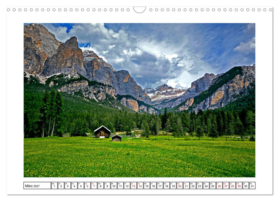 Südtirol - Das Gadertal und seine Naturparks (CALVENDO Wandkalender 2027)