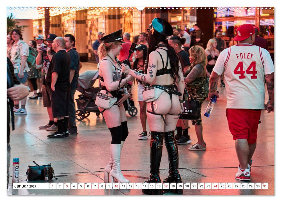 Las Vegas Nightlife - Neonlichter, Casinos und unvergessliche Nächte (CALVENDO Premium Wandkalender 2027)