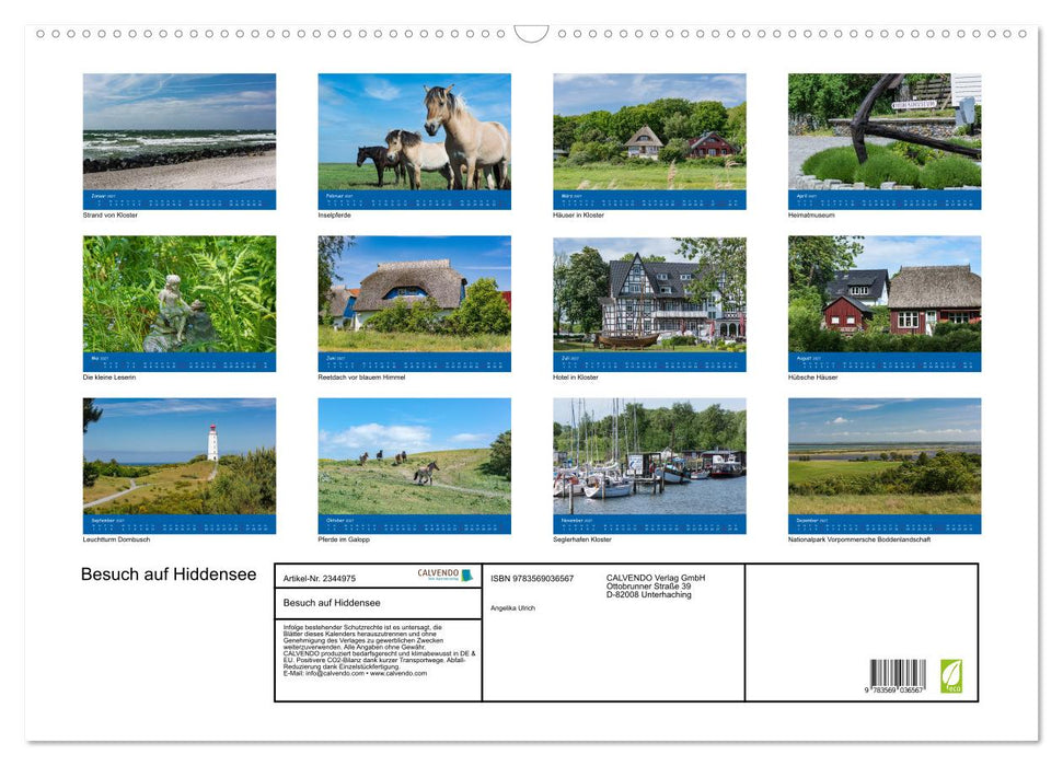 Besuch auf Hiddensee (CALVENDO Wandkalender 2027)