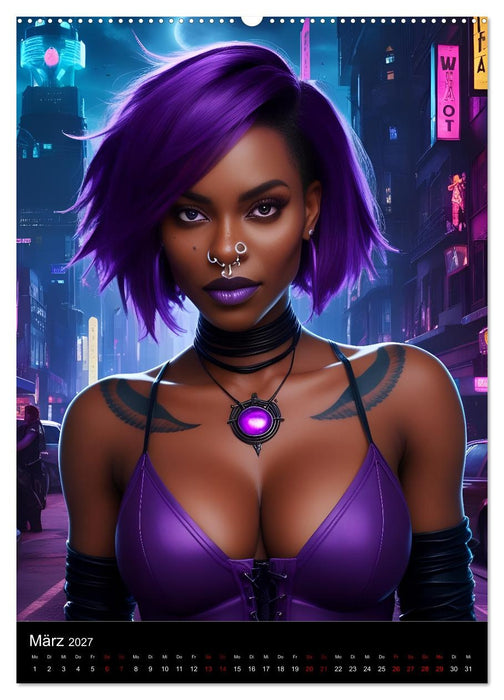 Die Hexen von Cyberpunk City (CALVENDO Wandkalender 2027)