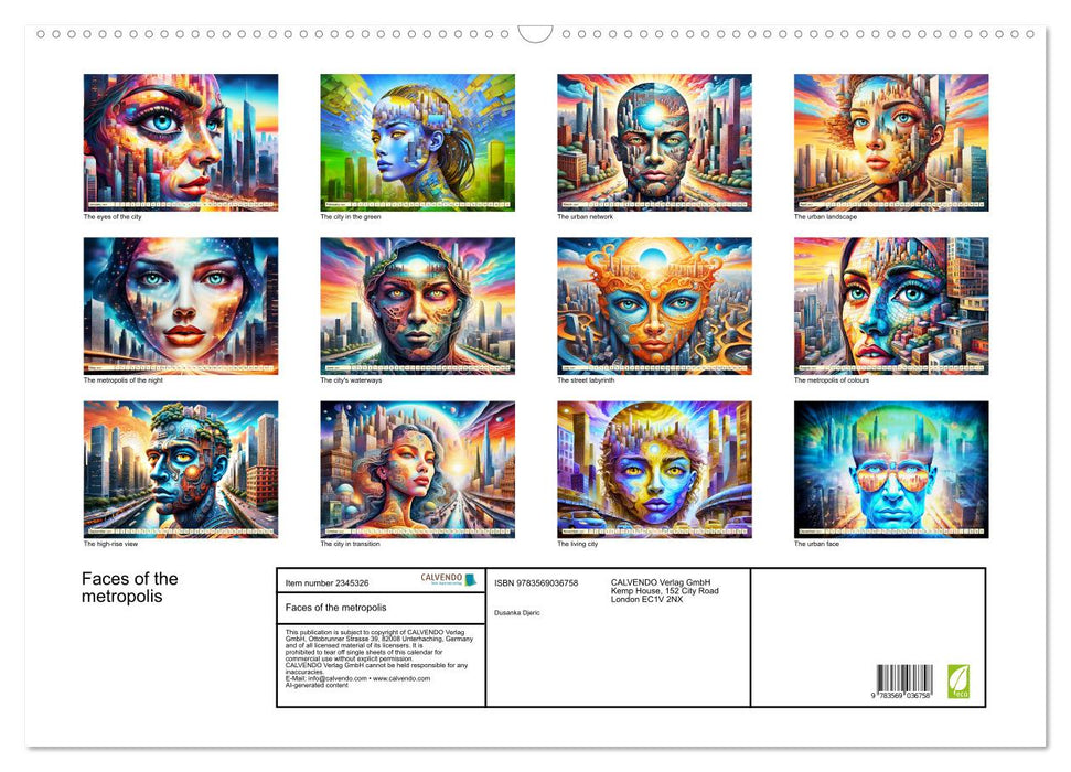 Faces of the metropolis (CALVENDO Monthly Calendar 2027)