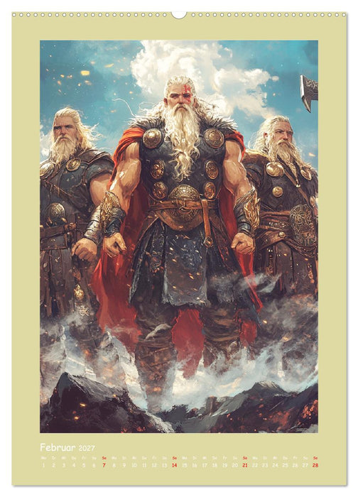 Wikinger Comics. Nordische Fantasy-Helden (CALVENDO Wandkalender 2027)
