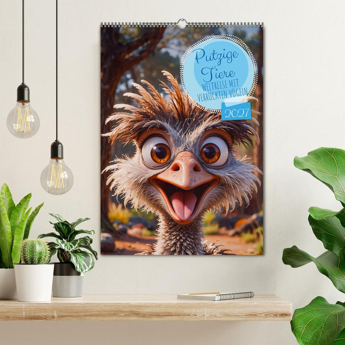Putzige Tiere - Weltreise mit verrückten Vögeln (CALVENDO Wandkalender 2027)