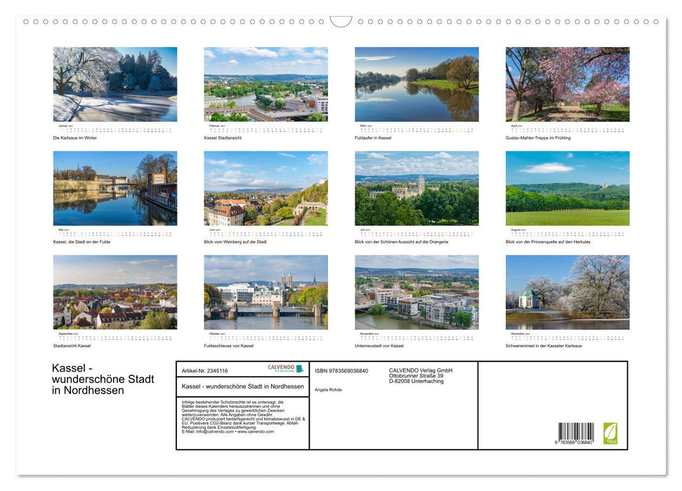 Kassel - wunderschöne Stadt in Nordhessen (CALVENDO Wandkalender 2027)
